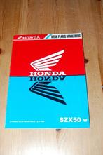 Honda SZX50 w werkplaatshandboek, Fietsen en Brommers, Handleidingen en Instructieboekjes, Ophalen of Verzenden, Zo goed als nieuw