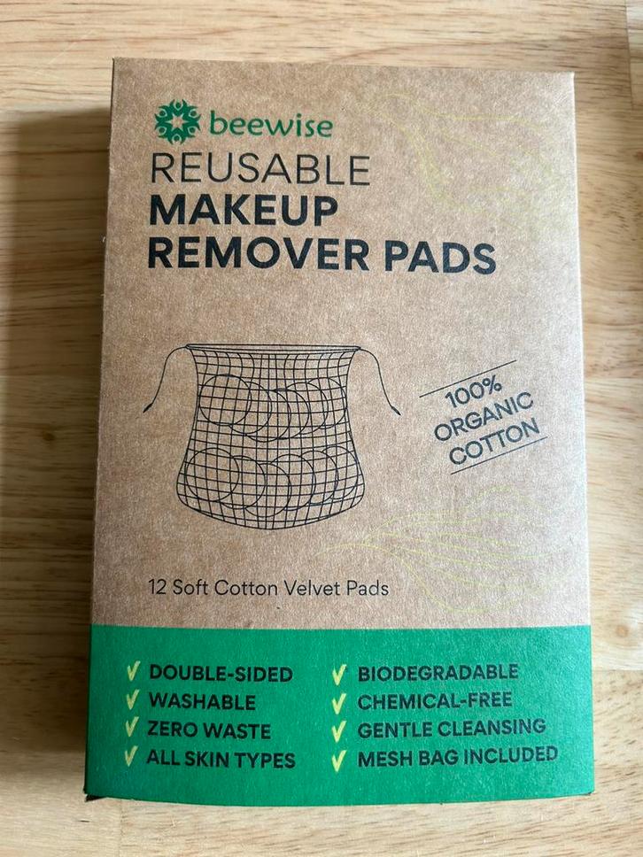 Wasbare makeup pads Beewise, Sieraden, Tassen en Uiterlijk, Uiterlijk | Gezichtsverzorging, Nieuw, Reiniging, Gehele gezicht, Ophalen of Verzenden