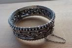 zilveren armband met vlecht en spinnetjes [942], Verzenden, Zo goed als nieuw, Zilver, Zilver