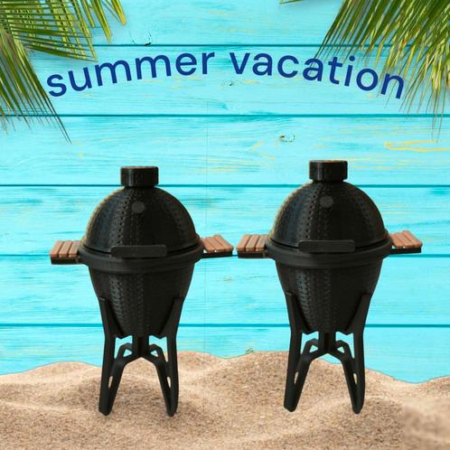 Kamado️  zwart tafels BBQ  barbeque peper & zoutstel, Tuin en Terras, Houtskoolbarbecues, Nieuw, Ophalen of Verzenden