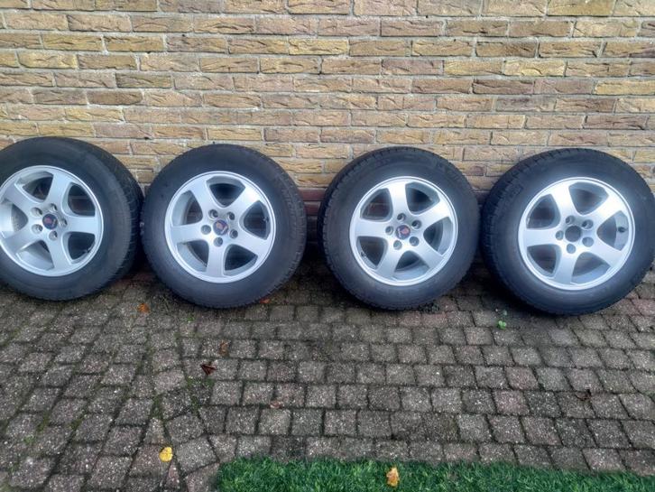 4x winterbanden Michelin + velgen Saab, Opel, etc., Auto-onderdelen, Banden en Velgen, Band(en), Winterbanden, 15 inch, 195 mm