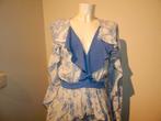 Elisabetta Franchi gipsy ibiza styl jurk voilants wit blauw, Kleding | Dames, Maat 38/40 (M), Elisabetta Franchi, Wit, Ophalen of Verzenden