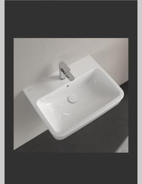 Villeroy & Boch wasbak nieuw alpine wit hoekig, Huis en Inrichting, Badkamer | Complete badkamers, Nieuw, Ophalen
