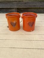 Oranje kaars houders, Ophalen of Verzenden, Zo goed als nieuw, Overige materialen, Minder dan 25 cm