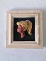 vintage JEMA holland wandhoofdje in lijstje in goede staat, Ophalen of Verzenden