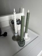Elektrische kaarsen (met afstandsbediening) + kandelaars, Overige materialen, Nieuw, Ophalen of Verzenden, Minder dan 25 cm