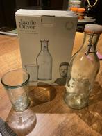 Jamie Oliver Waterfles met Glas - Nieuwstaat, Ophalen of Verzenden, Nieuw, Waterglas