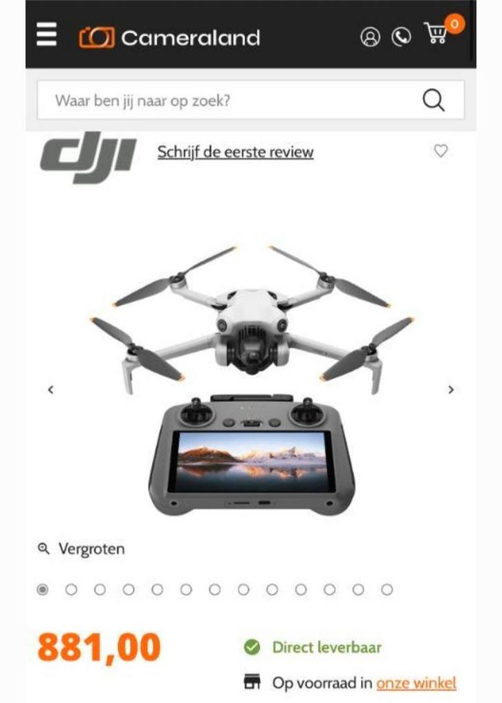 DJI Mini 4 Pro Combo - Nieuw❗️ in doos!, Audio, Tv en Foto, Drones, Nieuw, Drone met camera, Ophalen of Verzenden
