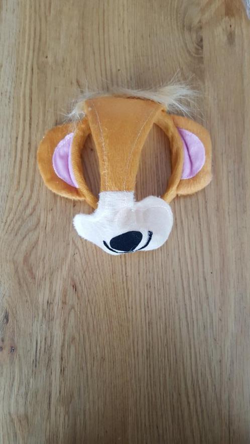 Leuke haarband met honden oren en snuit., Kinderen en Baby's, Carnavalskleding en Verkleedspullen, Nieuw, Jongen of Meisje, 122 t/m 128