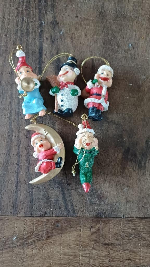 Kersthangers Efteling, Laaf, 5 stuks, Diversen, Kerst, Zo goed als nieuw, Ophalen of Verzenden