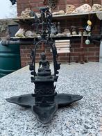antiek bronzen brons altaar brons + brons beeld +kandelaar, Ophalen, Brons