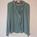 Sezane Rosine 100% Zijden Blouse Teal XS/S, Kleding | Dames, Blouses en Tunieken, Ophalen of Verzenden, Zo goed als nieuw, Maat 34 (XS) of kleiner