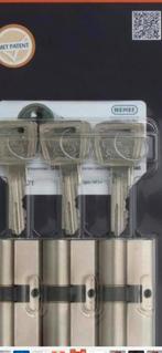 Nemef 3 gelijksluitende cilinders met certificaat, Doe-het-zelf en Verbouw, Hang- en Sluitwerk, Ophalen of Verzenden, Nieuw, Slot