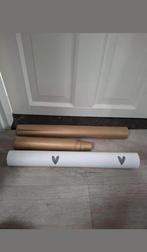 Behang goud en wit met zwarte hartjes kwantum, Ophalen of Verzenden, Minder dan 10 m², Wit, Landelijk