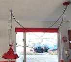 Consenza rode emaille hanglamp, Huis en Inrichting, Lampen | Hanglampen, Ophalen, Gebruikt, Metaal, 75 cm of meer
