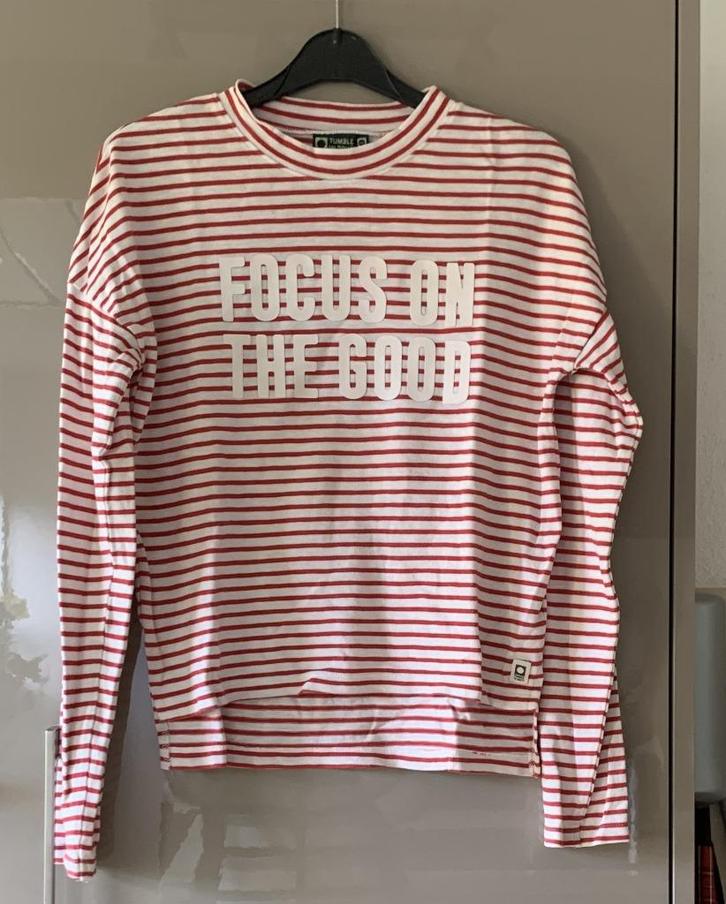 F158/164-1 Leuke gestreepte trui / shirt van Tumble’n Dry, Kinderen en Baby's, Kinderkleding | Maat 158, Zo goed als nieuw, Meisje