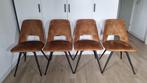 Oker gele eettafel stoelen!, Huis en Inrichting, Stoelen, Verzenden, Zo goed als nieuw, Overige kleuren, Vier