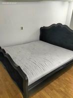 Zwart bed black bed 1,80 king size, Gebruikt, Zwart, Ophalen, Tweepersoons