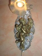 Vintage putti wandlamp, Ophalen of Verzenden, Metaal