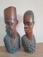 Houten borstbeelden uit Ghana, Antiek en Kunst, Ophalen