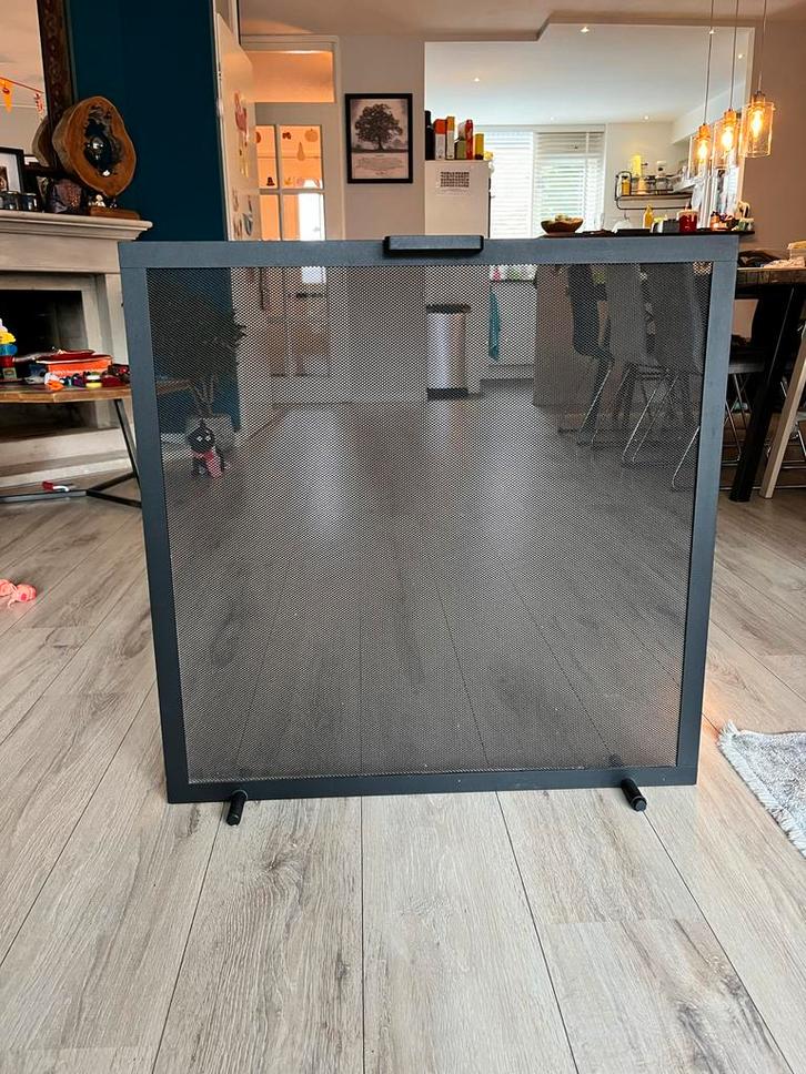 Zwarte Haardbeschermer, Huis en Inrichting, Haarden, Zo goed als nieuw, Houthaard, Ophalen