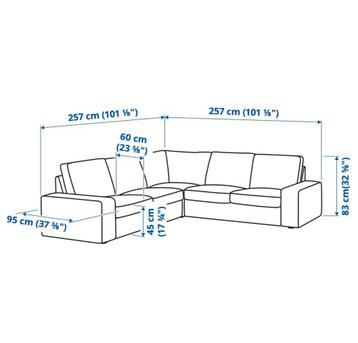 KIVIK, Hoekbank IKEA, 5-zits, bruin - afbeelding 6