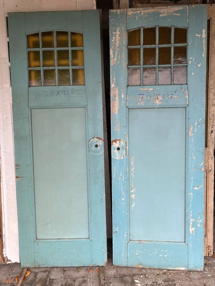 Oude paneeldeuren en klampdeuren ., Doe-het-zelf en Verbouw, Kozijnen en Schuifpuien, Gebruikt, Dakkapel, Hout, 75 tot 150 cm