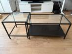 IKEA glazen bijzet-/salontafel, Ophalen, 50 tot 100 cm, Zo goed als nieuw, 25 tot 50 cm