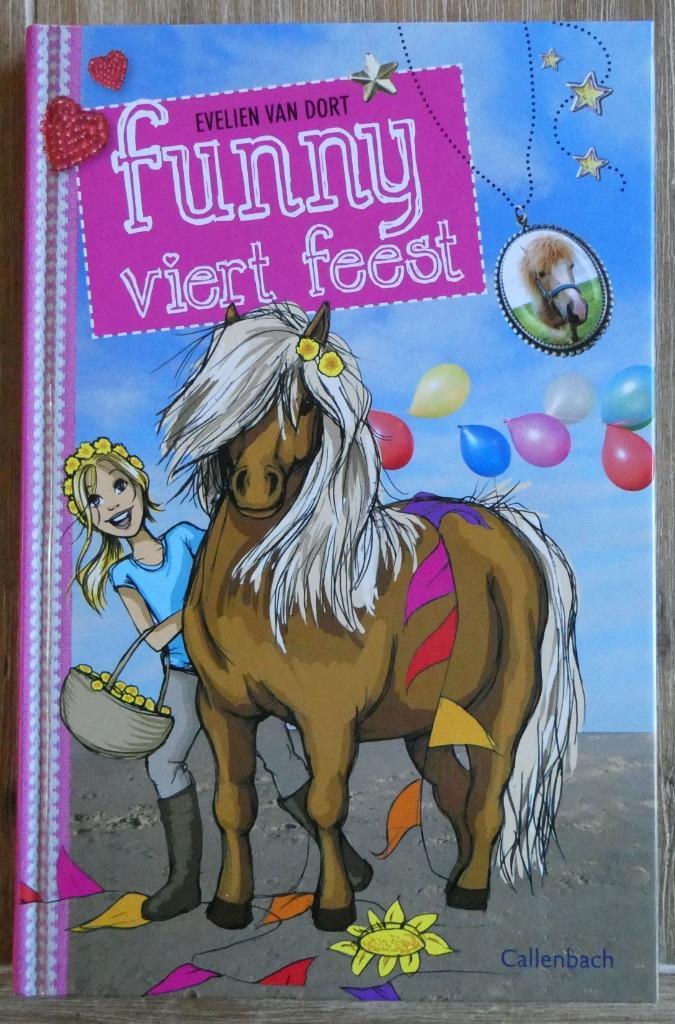 Funny viert feest - Evelien van Dort - paarden en pony’s, Boeken, Kinderboeken | Jeugd | onder 10 jaar, Zo goed als nieuw, Fictie algemeen