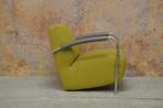 ZGANieuw! limekleurige stoffen Leolux Scylla design fauteuil, Stof, Leolux, Design, 75 tot 100 cm