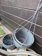 Grijze Bloemenhanger  plantenhanger  4 + 2 iets grotere, Ophalen, Kunststof, Rond, Minder dan 40 cm