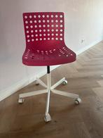 Leuke roze bureaustoel in hoogte verstelbaar, wieltjes Ikea, Ophalen, Zo goed als nieuw, Roze, Bureaustoel