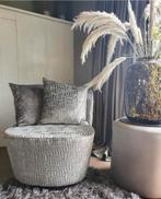 Vintage Ikea draai fauteuil stoel in Zinc textiles stof, Ophalen, Minder dan 75 cm, Keijser en co, Zo goed als nieuw