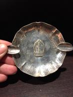 Verzilveren asbak met vuurtoren Noordwijk - E SOLA 90, Antiek en Kunst, Antiek | Goud en Zilver, Ophalen of Verzenden