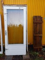 Deur hardhout, Ophalen, Gebruikt, 80 tot 100 cm, Buitendeur