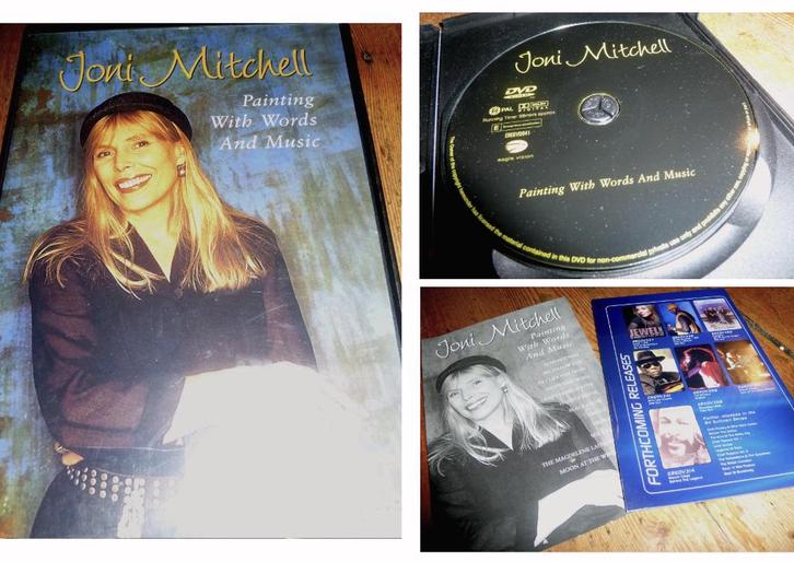 Joni Mitchel DVD 1998 Painting with Words & Music, Cd's en Dvd's, Dvd's | Muziek en Concerten, Zo goed als nieuw, Alle leeftijden