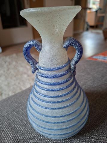 Prachtige Vintage Murano vaas, Scavo glazen vaas. 17cm hoog. beschikbaar voor biedingen