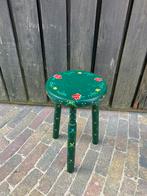 Vintagr melkkrukje houten beschilderd krukje TEAB, Ophalen, Zo goed als nieuw, Hout