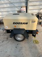 Mobiele Dieselcompressor Doosan 7/20 en bodemraketten, Ophalen, 6 tot 10 bar, Zo goed als nieuw, 25 tot 100 liter