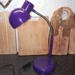 Vintage Paarse Bureaulamp, Huis en Inrichting, Lampen | Tafellampen, Gebruikt, Vintage, Ophalen of Verzenden, Metaal