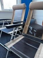 Comfortabele campingstoelen met verstelbare rugleuning, Caravans en Kamperen, Ophalen, Zo goed als nieuw, Campingstoel