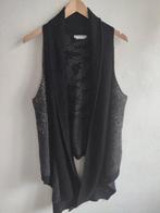Sarah Pacini gebreid vest gilet XL zwart grijs, Sarah Pacini, Ophalen of Verzenden, Gedragen