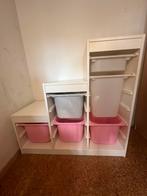 IKEA trofast trapkast speelgoed wit roze bakken, Ophalen, Gebruikt, Kast, 75 tot 100 cm