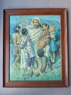 Oude Schoolplaat Jezus en Kinderen, Verzamelen, Religie, Ophalen, Gebruikt, Kaart of Prent, Christendom | Katholiek