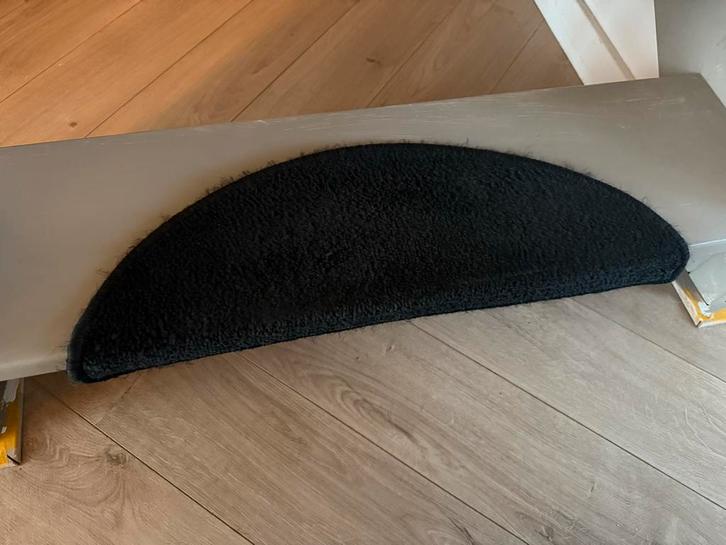 12 Halve Maantjes Trapmat - Zwart, Huis en Inrichting, Stoffering | Tapijten en Kleden, Gebruikt, Minder dan 50 cm, Overige vormen
