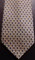 Blauw-geel design stropdas, Kleding | Heren, Stropdassen, Ophalen of Verzenden, Zo goed als nieuw, Blauw