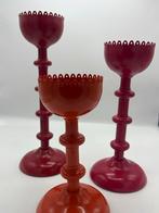 Set van 3 rode kandelaars Ikea retro, Ophalen of Verzenden, Overige materialen