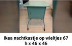 Ikea nachtkastje op wieltjes 15 euro, Huis en Inrichting, Zo goed als nieuw, Hout, Ophalen