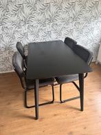 Eettafel Lisabo Ikea zwart, Ophalen, Gebruikt, 4 tot 6 stoelen