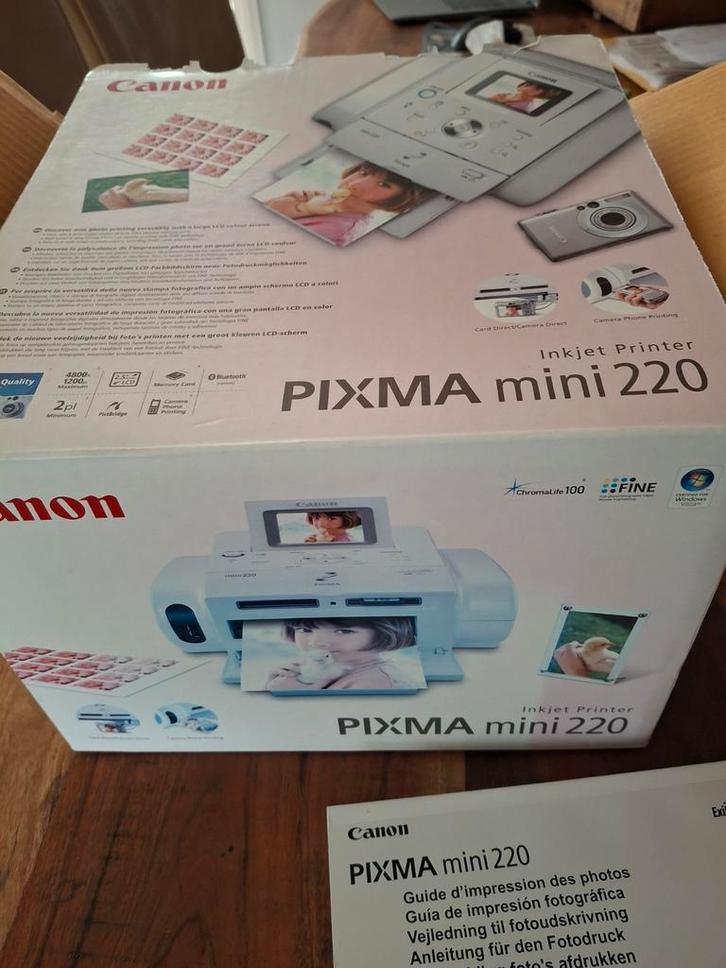 Canon PIXMA mini 220 Fotoprinter - Zo goed als nieuw!, Computers en Software, Printers, Zo goed als nieuw, Fotoprinter, Inkjetprinter